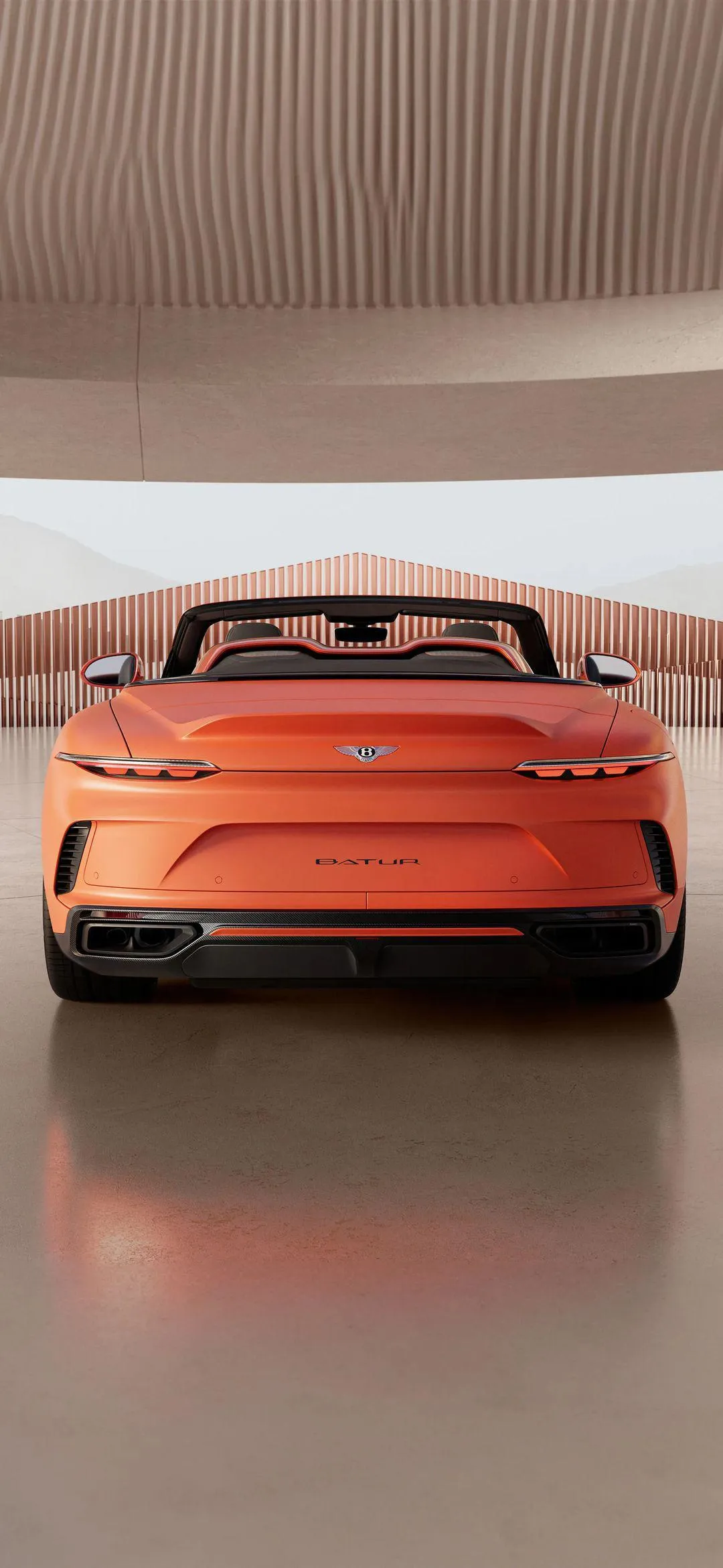 Orange Sports Car Indoor Garage Photography Wallpaper