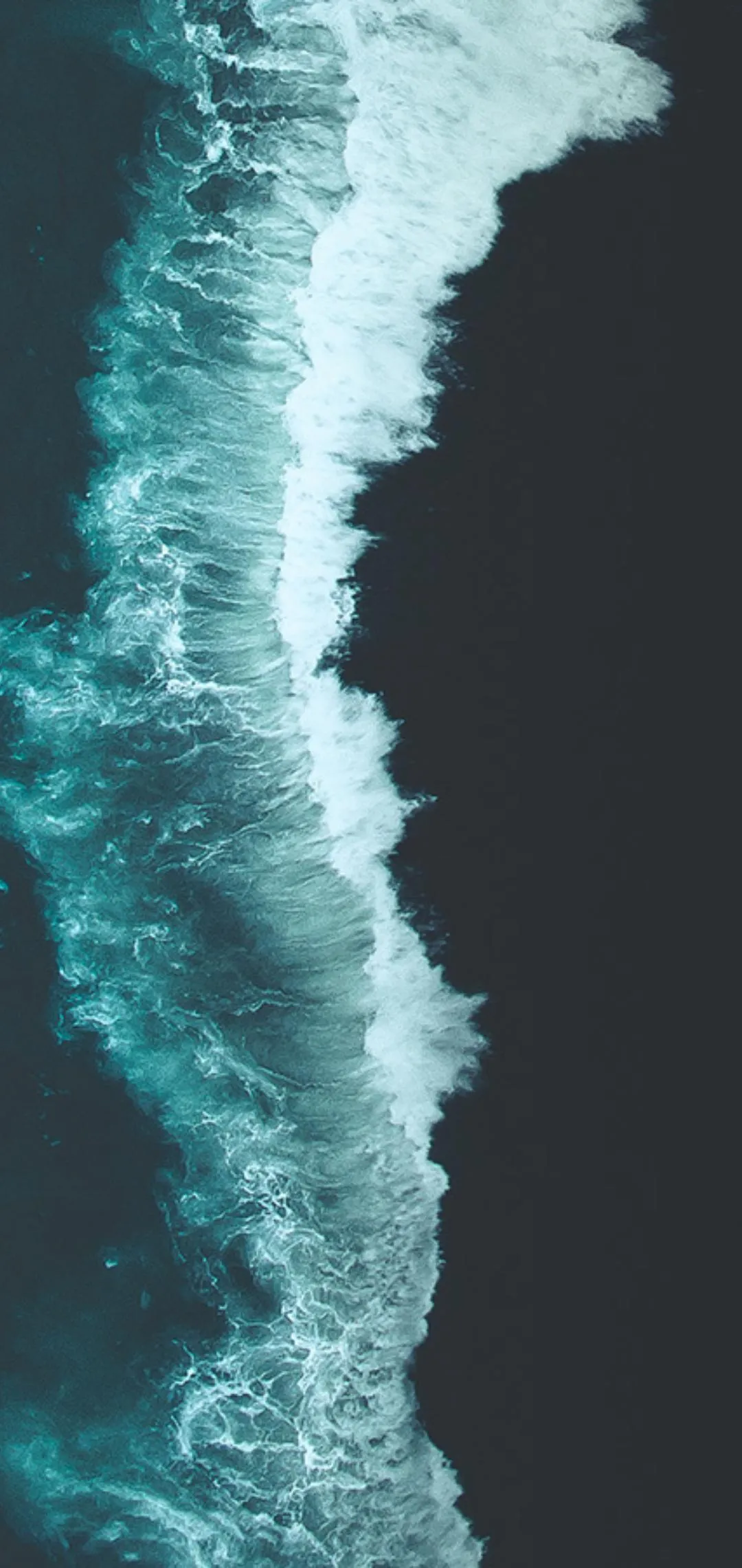 Powerful Ocean Wave Aerial View Free Mobile Wallpaper