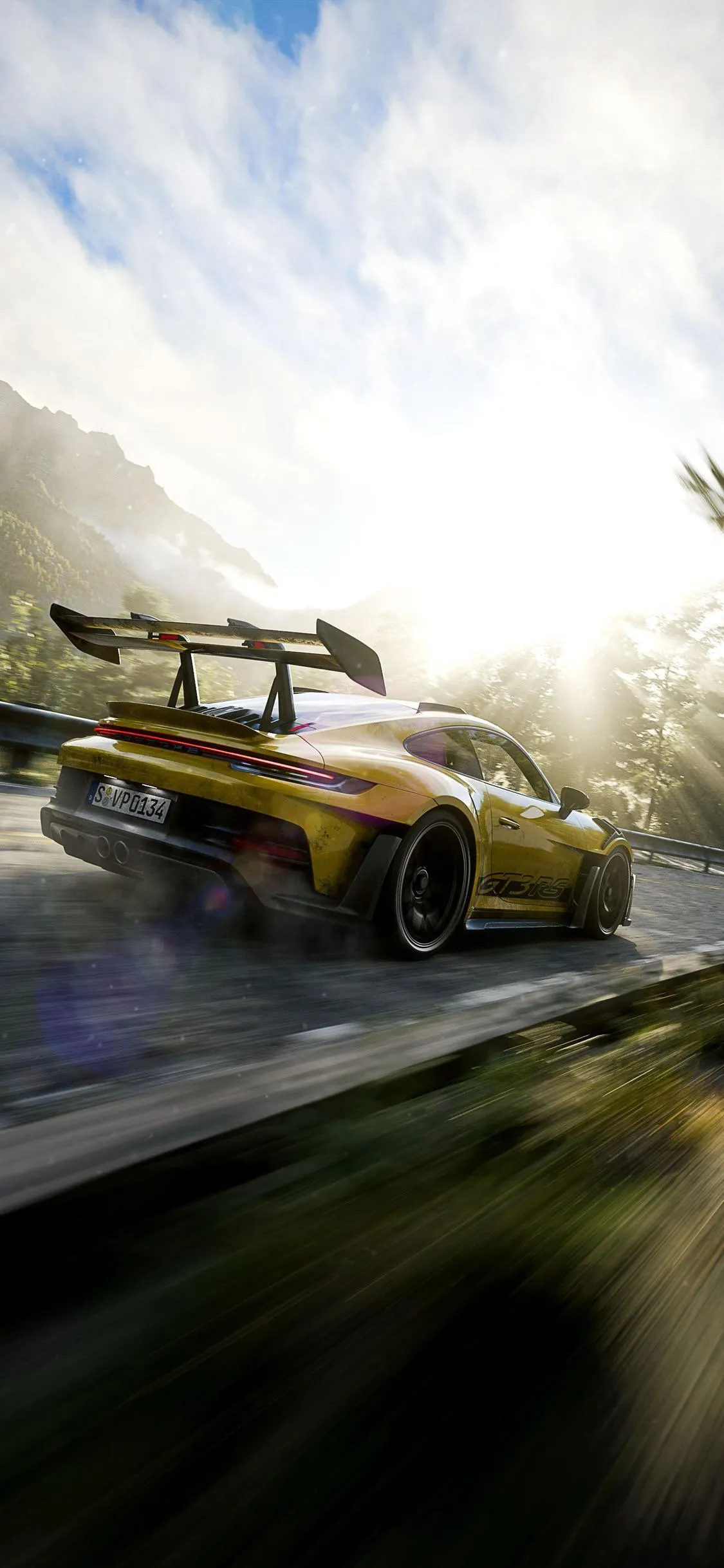 Racing Car in Motion Captured with Dynamic Blur Speed