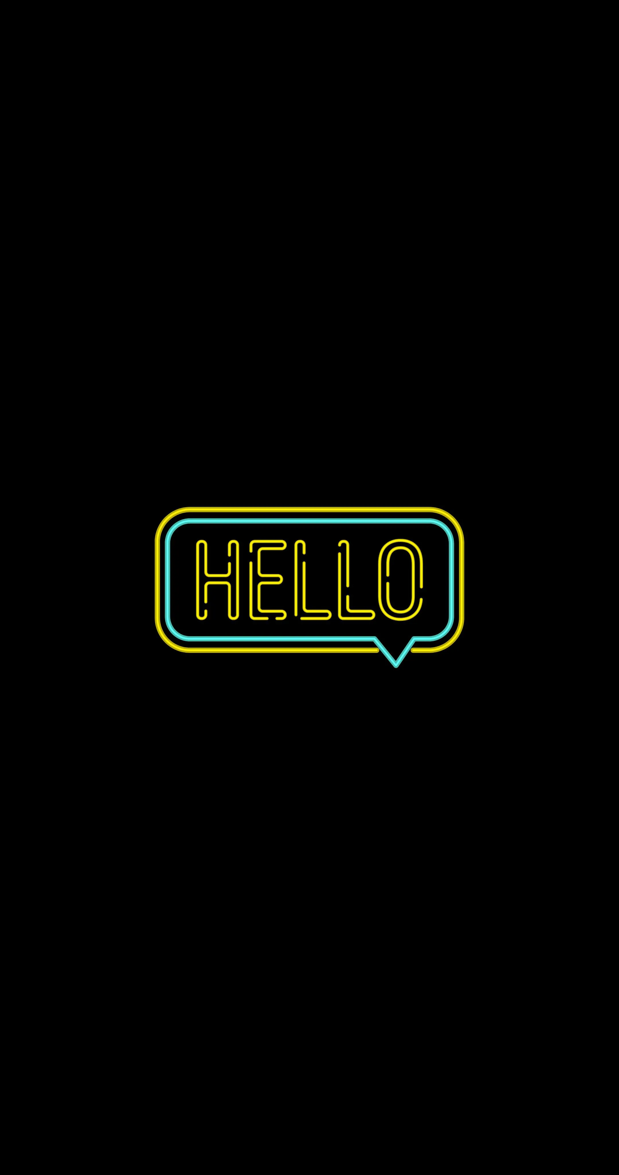 Simple Minimal Hello Text on Elegant Dark Backdrop