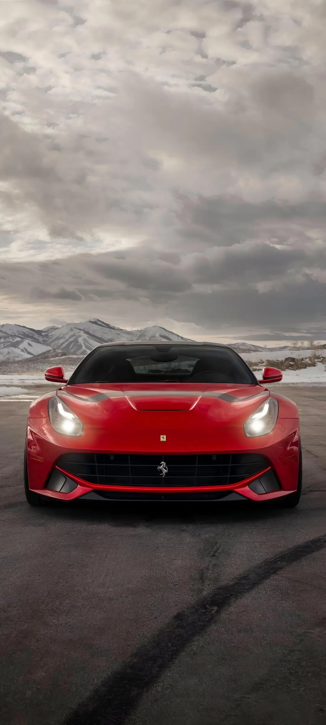 Striking Red Sports Car on Track Automotive Photography