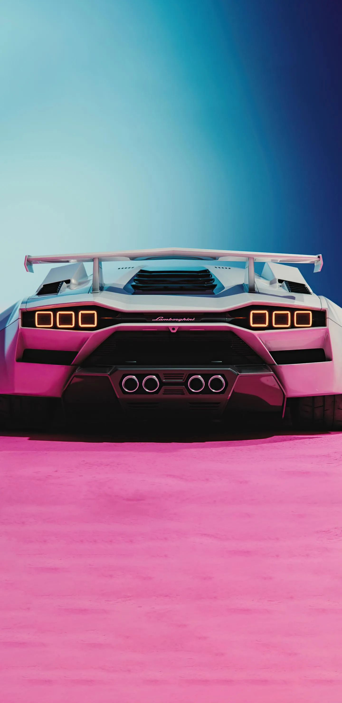 Stunning Pink Car on Road Minimal Fashion Style Wallpaper