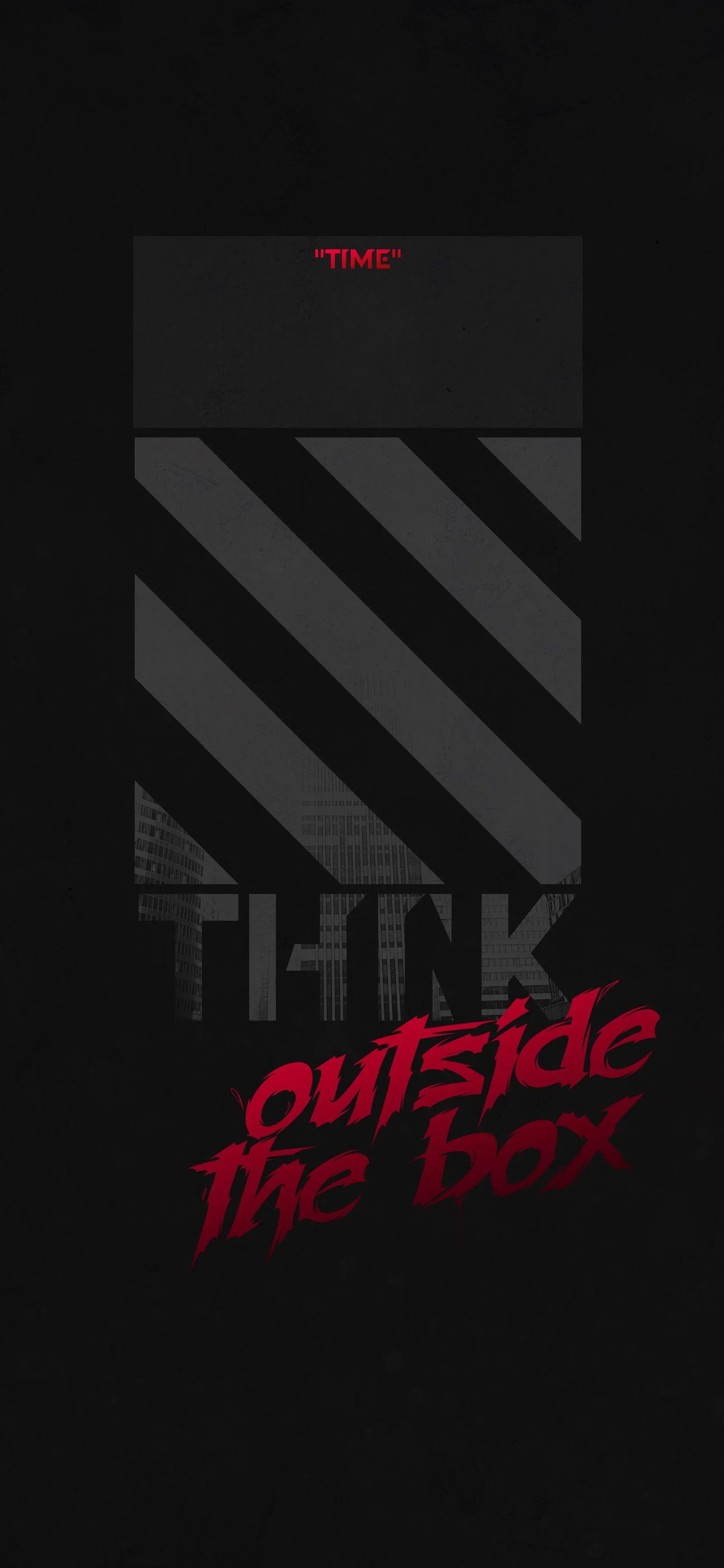 Think Different Black Red Modern Graphic Design Wallpaper