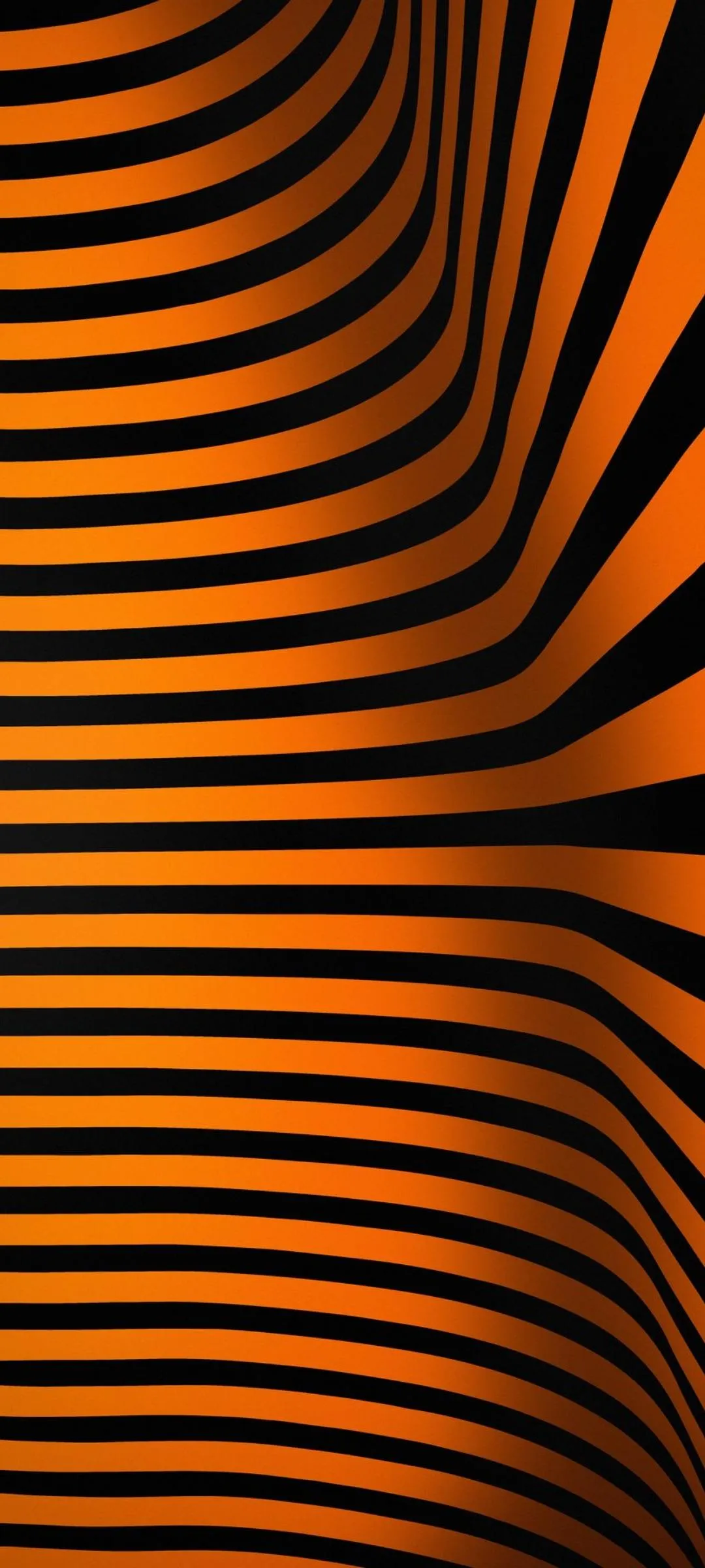 Wavy Orange Lines Abstract Pattern Background Wallpaper