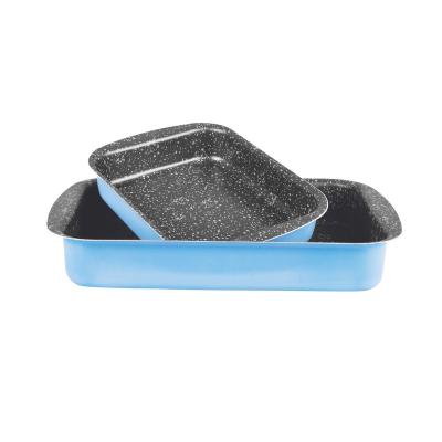 Grandi Pop Rectangular Oven tray Set 25-30 Pink And Granite Black