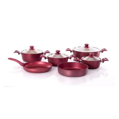 Grandi Cook Titanium set of 10 pcs Stewpot 18-20-22-28 + Frypan 26 + Round Oven tray 26 (2.5 mm) Granite Gray