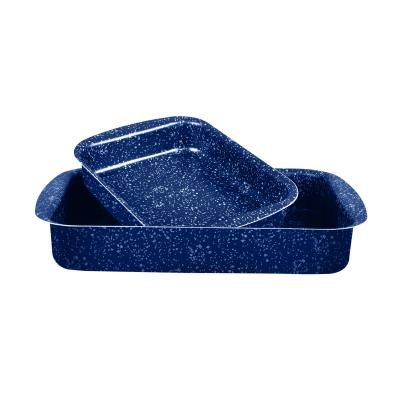 Grandi Cook Marble Rectangular Oven tray Set 30-35 Granite Blue