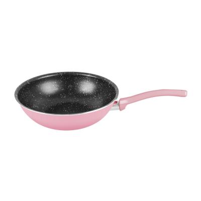 Grandi Cook Pop Wok Pan 30 Pink And Granite Black
