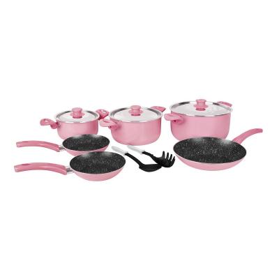 Grandi Cook Pop set 11 pcs Stewpot 16-20-26+ Fry Pan 20-22-26 + 2 Kitchen Tools Free Granite Black
