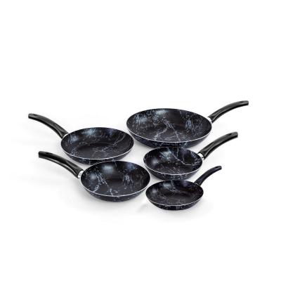 Grandi Cook Marble Fry Pan Set 16-18-20-22-24 Marbel Black
