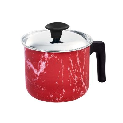 Grandi Cook Marble Laban 16 Cm with Stainless Cover Marbel Red