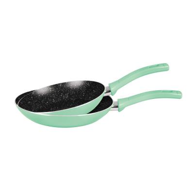Grandi Cook Pop Frypan Set 20-24 Pink And Granite Black