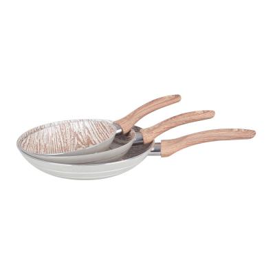 Grandi Cook Wood Frypan Set 20-24-28 Baige And Woody Baige