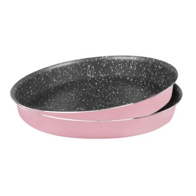 Grandi Cook Pop Pizza Tray set 26-30 Pink And Granite Black