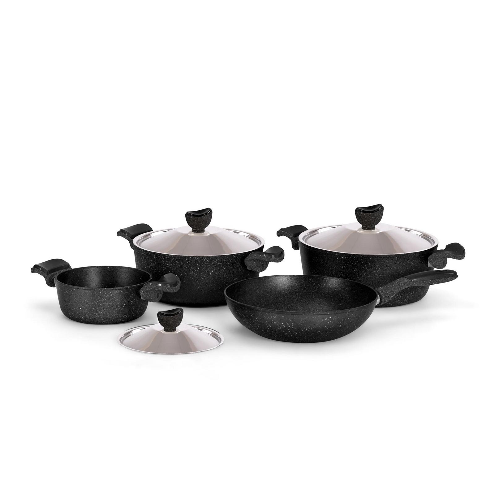 Grandi Cooking Castello Set 7 Pcs Stewpot 18-26-28+ Wok 28 (3.5m) Purple