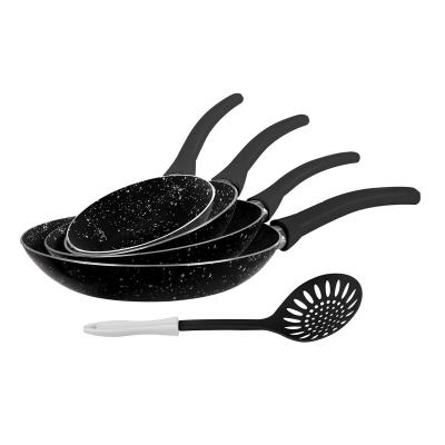 Grandi Cook Pop Frypan Set 18-20-24-30+kitchen tool Granite Black