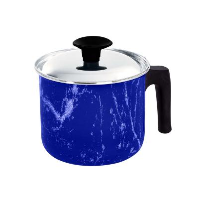 Grandi Cook Marble Laban 14 Cm with Stainless Cover Marbel Red