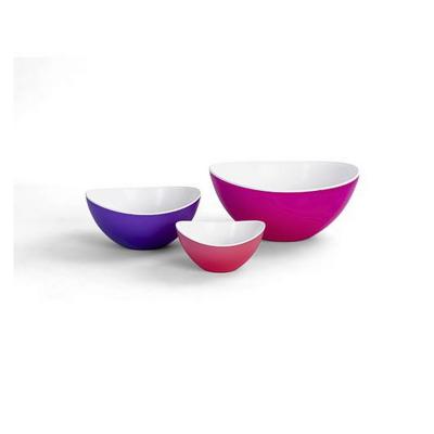 Glassy bowl set 3pcs Multi-Color