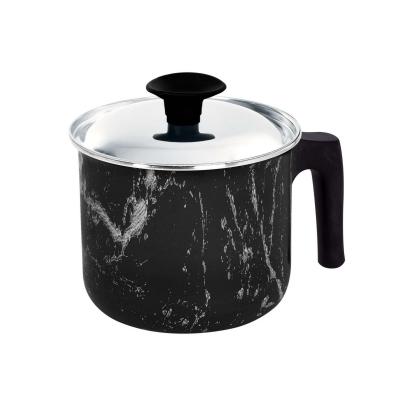 Grandi Cook Marble Laban 14 Cm with Stainless Cover Marbel Red