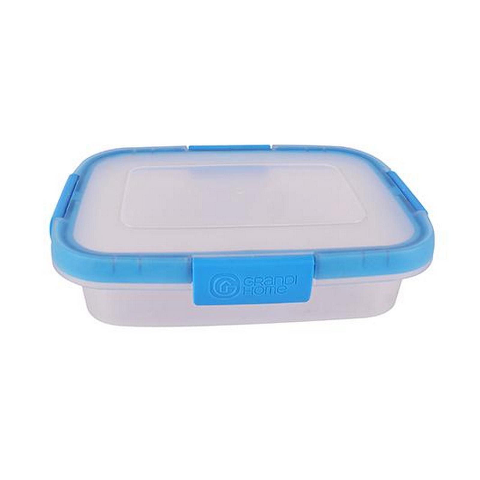 Hygenic Food Container Rectangle 1 Liter Clear And Gray
