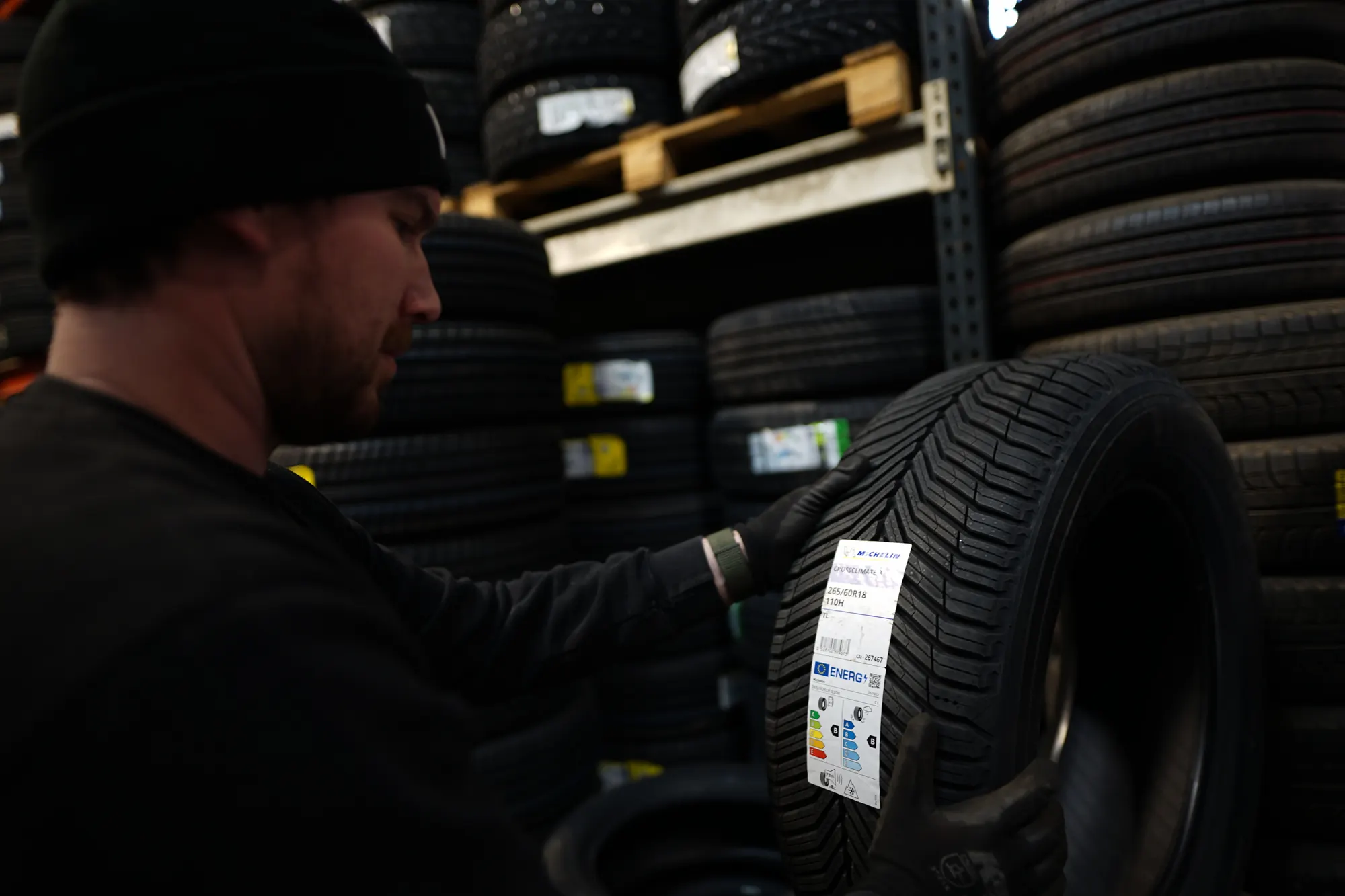 Inspektion av Michelin-däck