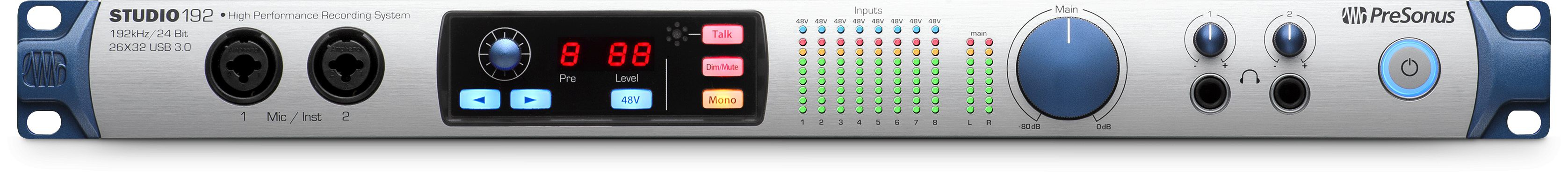 PreSonus Studio 192 Interface & Centre de Commande de Studio — Presonus