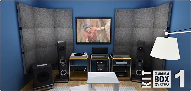 JOCAVI Staidtreat System Kit Box 1® Panneaux Acoustiques Pour Pièce de 13 à 17m2 — JOCAVI Acoustics Panels