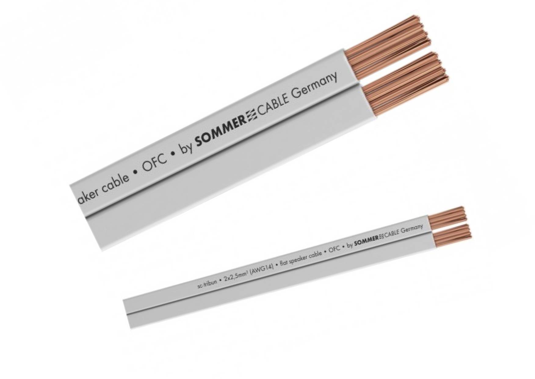 SOMMERCABLE Sc-Tribun Flat-Design Câble Haut-parleur Plat 2 x 2,50 mm² PVC Blanc (En Bobine) — Sommer Cable GmbH
