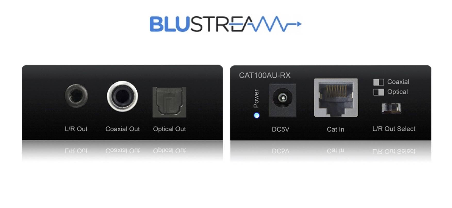 BLUSTREAM CAT100AU Kit d'Extension Audio sur Câble CAT + DAC 24bits/192kHz — BLUSTREAM