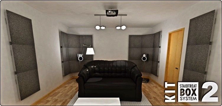 JOCAVI Staidtreat System Kit Box 2® Panneaux Acoustiques Pour Pièce de 17 à 24m2