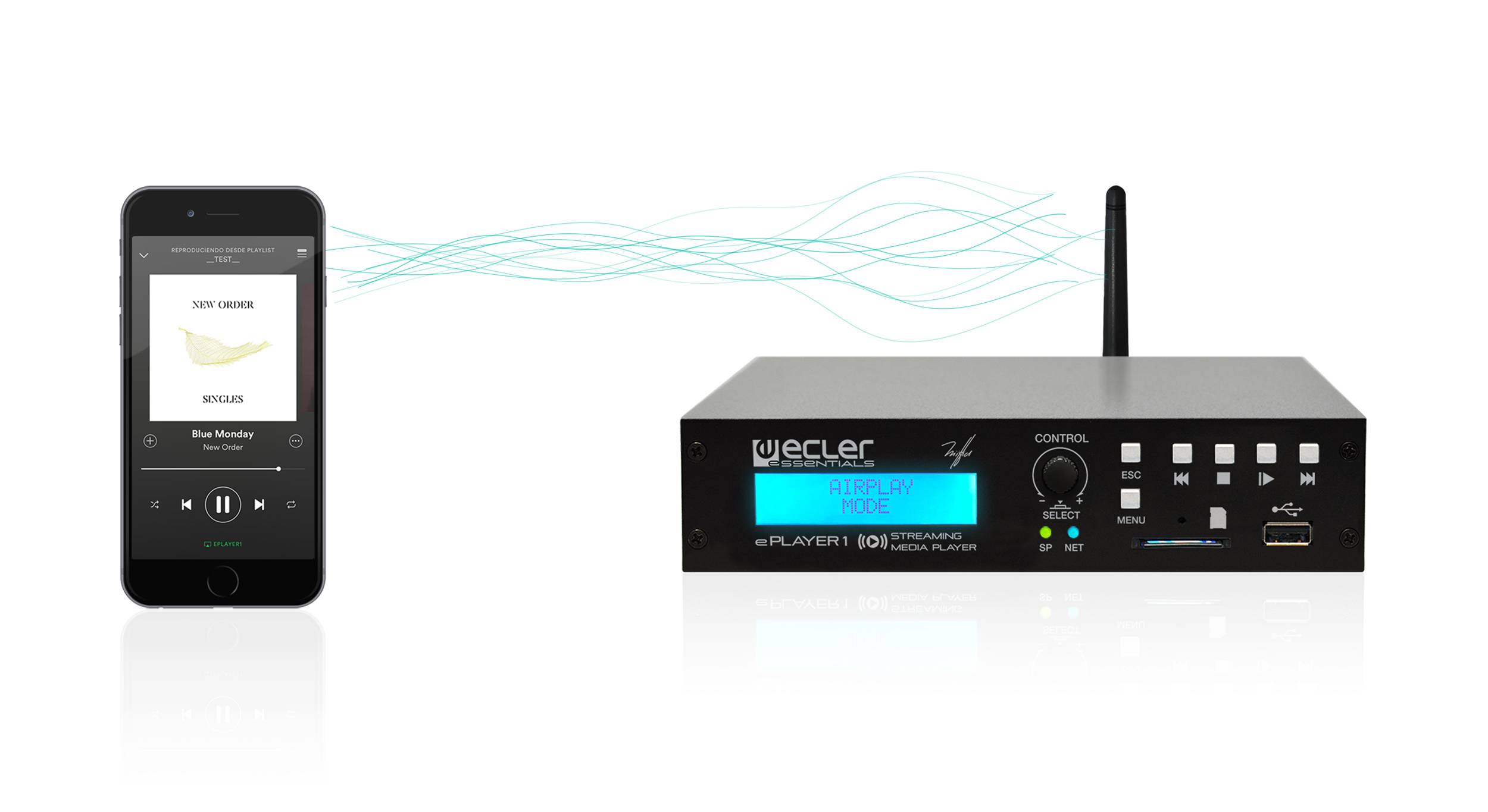 ECLER ePLAYER1 Lecteur audio en Streaming et Multimédia en Local