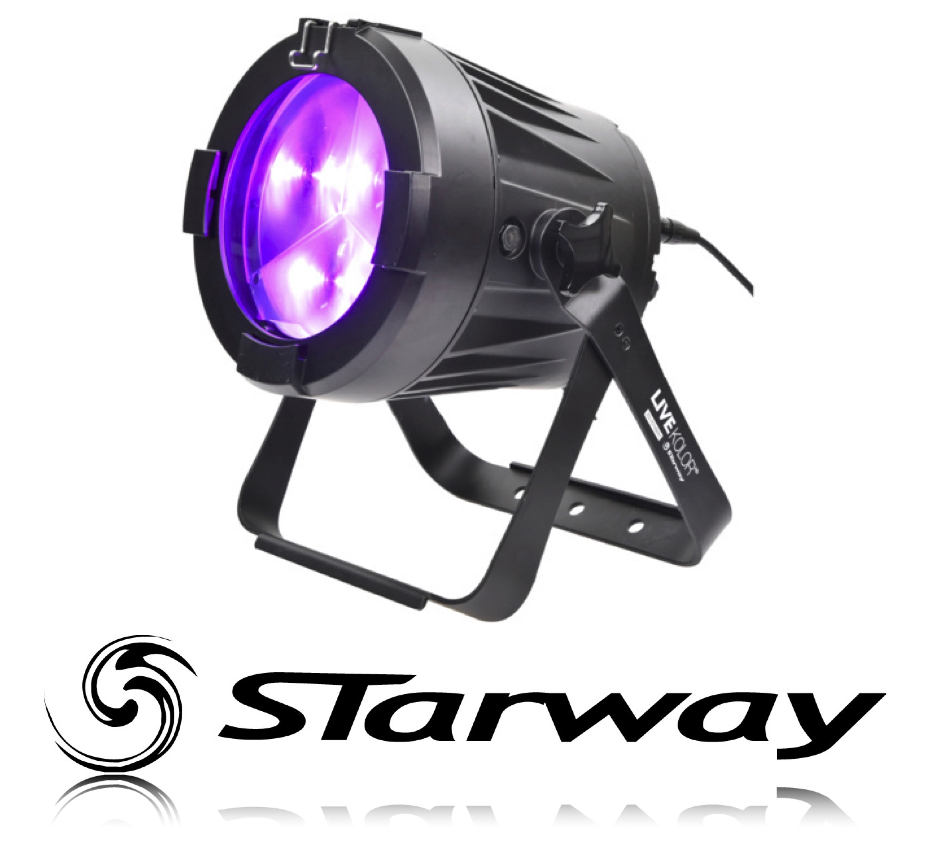 STARWAY LIVEKOLOR HD Projecteur IP65 à Led COB 3 x 60Watts RGBW  + Zoom 4,5° à 45° — Starway
