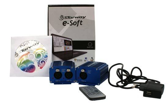 STARWAY E-BOX 512 Boitier de Gestion DMX lié au Logiciel E-Soft