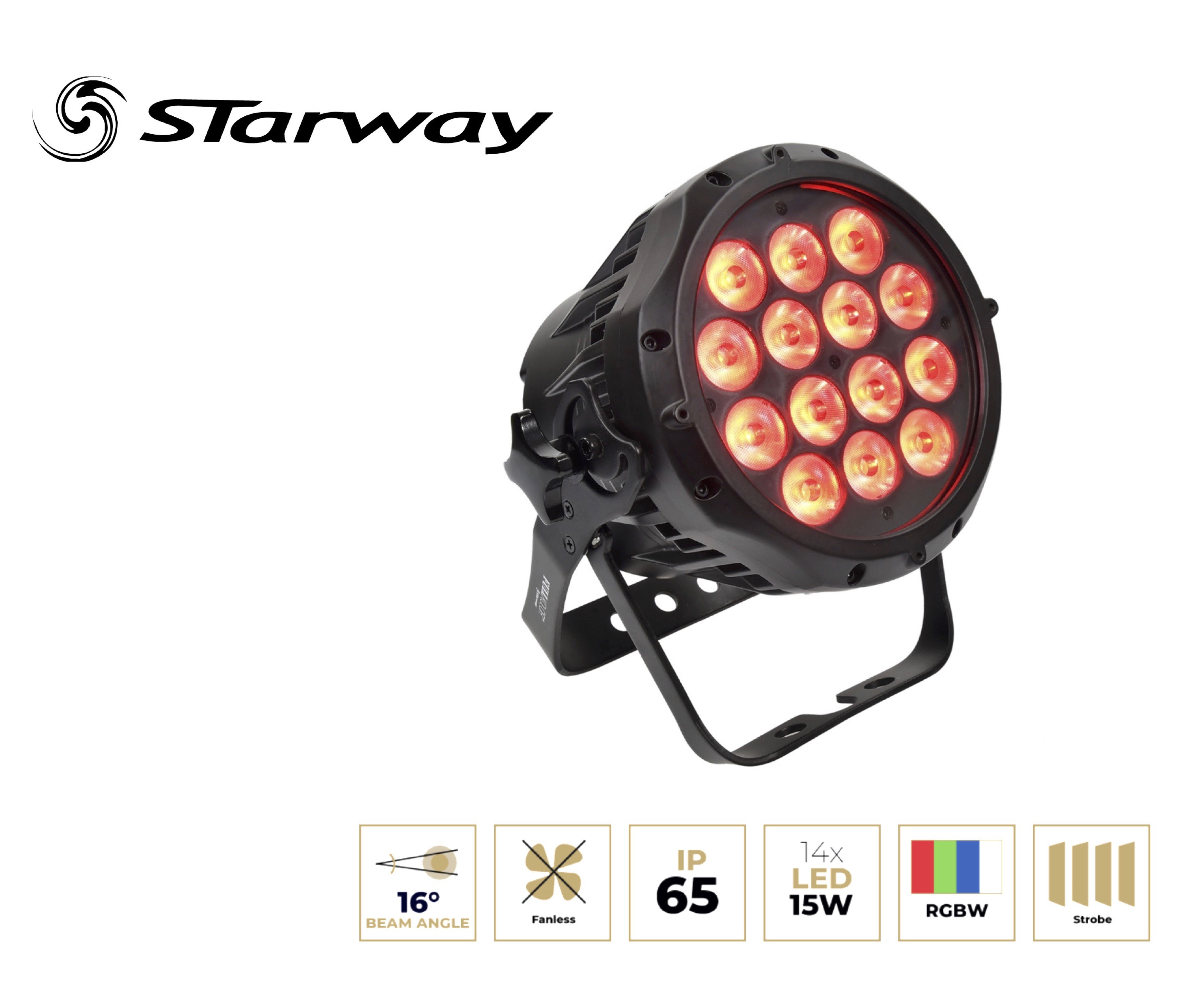 STARWAY FULLKOLOR HD Projecteur à Led 14x 15 Watts RGBW IP65 — Starway