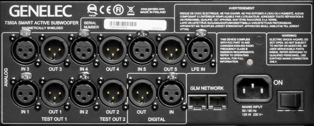 GENELEC 7350A SAM™ Caisson de Basse Amplifié de Studio avec DSP Intégré 150 Watts