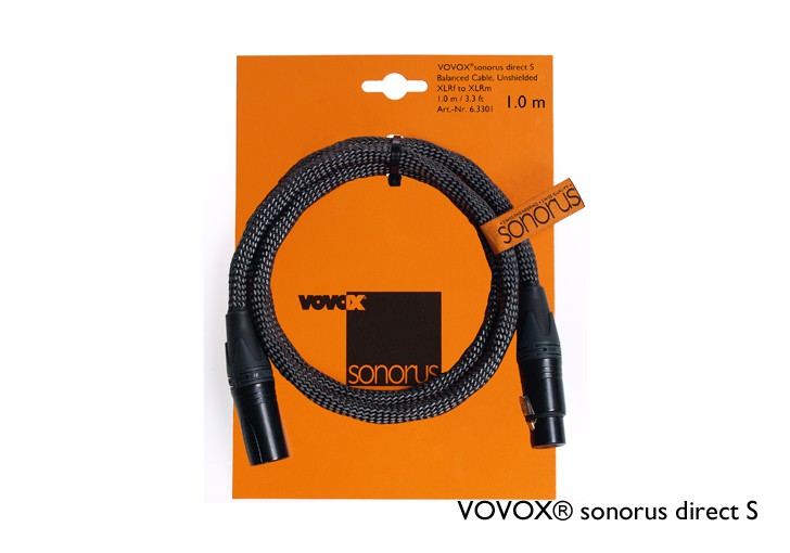 VOVOX® Sonorus Direct S Câble Symétrique XLR ou Jack non Blindés