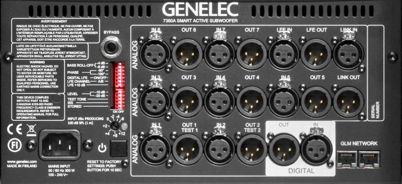 GENELEC 7370A SAM™ Caisson de Basse Amplifié de Studio avec DSP Intégré 400 Watts