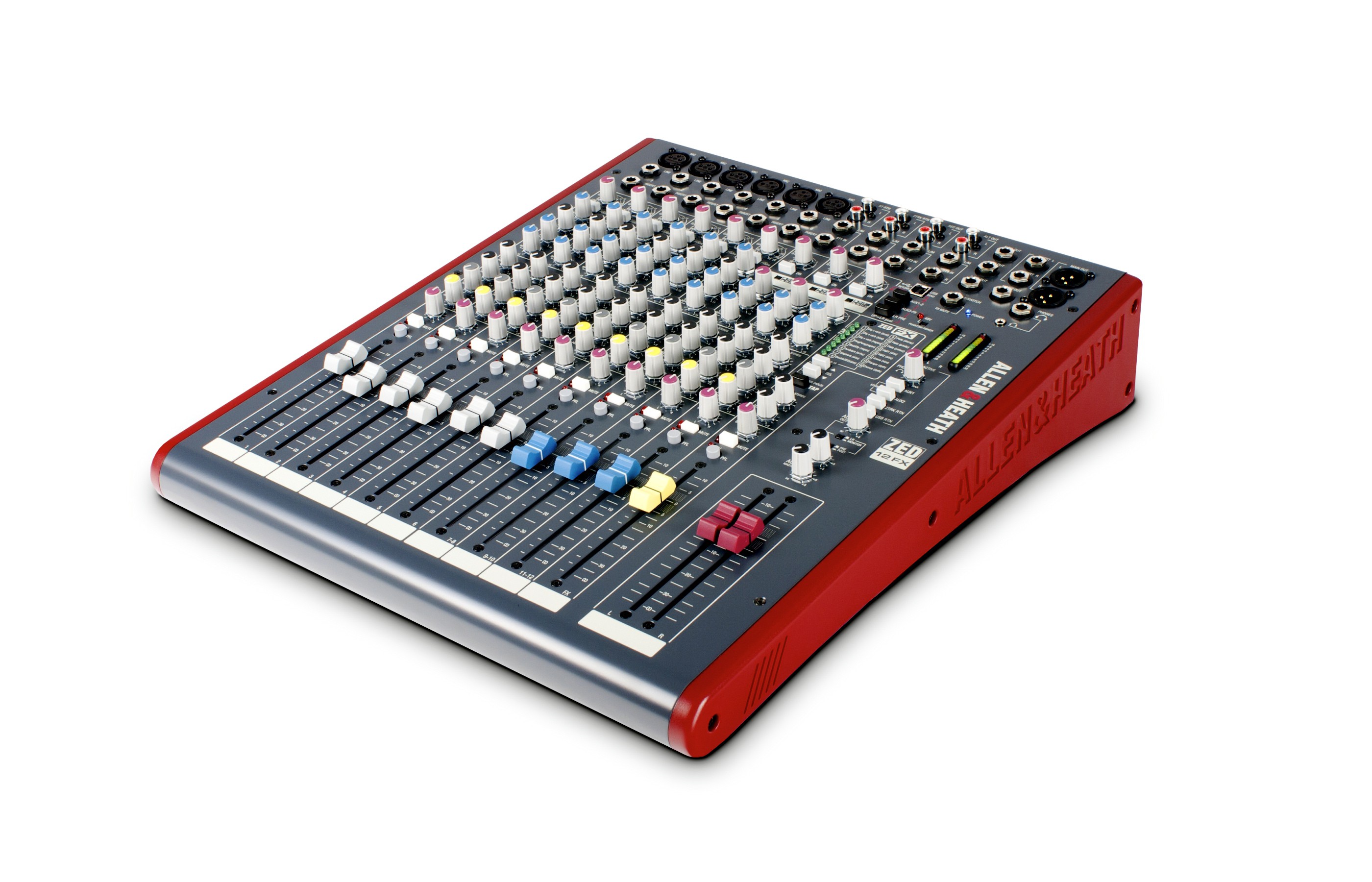 Allen & Heath ZED-12FX Console de Mixage 6 Entrées Mono 2 Stéréo 4 Aux et USB E/S + 16 Effets — Allen & Heath
