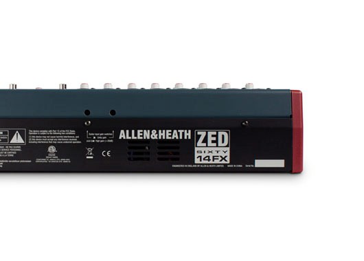 Allen & Heath ZED60-14FX Console de Mixage Polyvalente