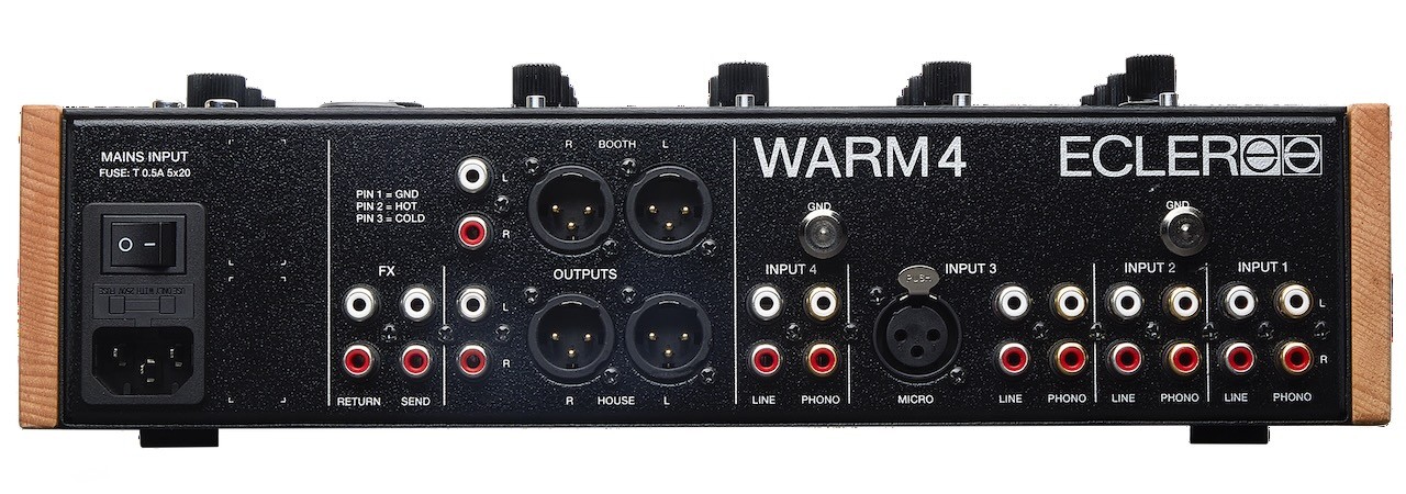 ECLER Warm4 Table de Mixage Analogique 4 Voies à Boutons Rotatifs