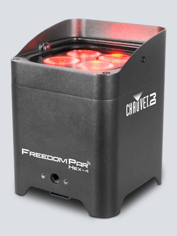 CHAUVET FREEDOM FLEX H4 IP X6 Pack de 6 Projecteurs sur Batterie RGBWA+UV de 4 x 10 Watts IP54 (En Flightcase)