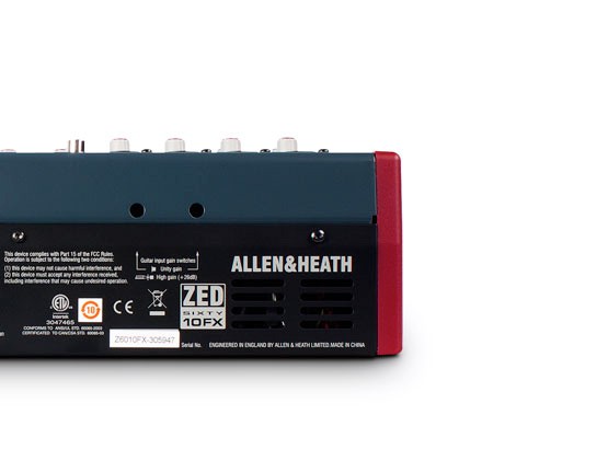 Allen & Heath ZED60-10FX Console de Mixage Polyvalente