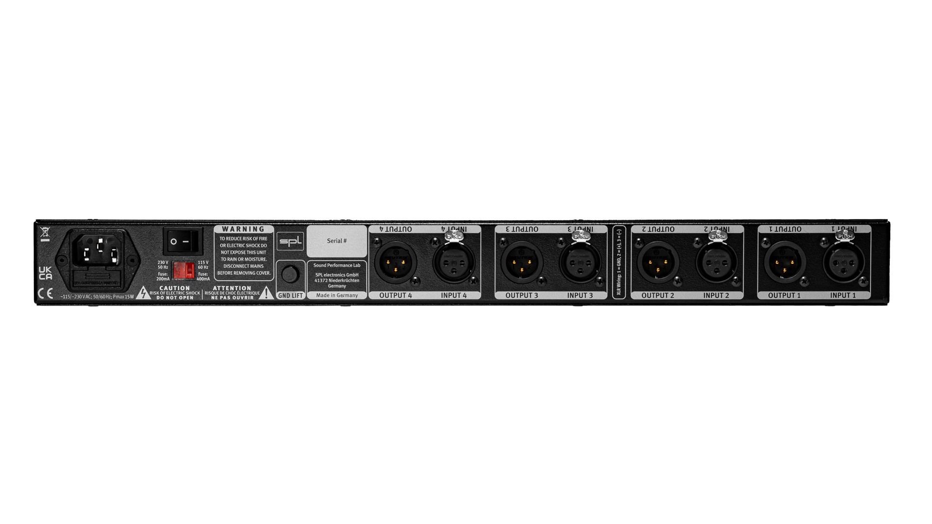 SPL TRANSIENT DESIGNER 4 MKII Traitement de Dynamique 4 Canaux