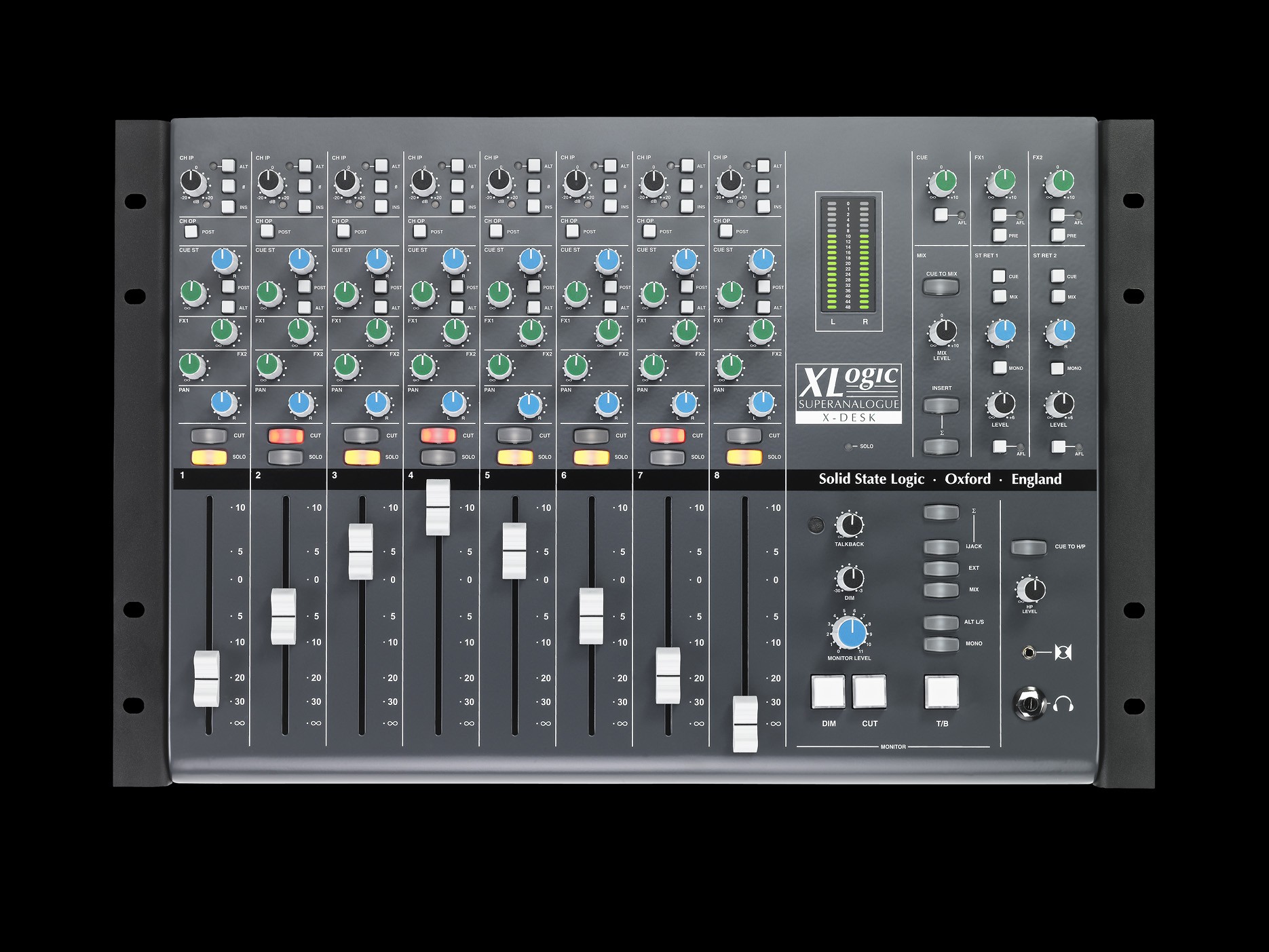 SSL X-Desk - Mixer SuperAnalogue™ 8 voies, 20 entrées