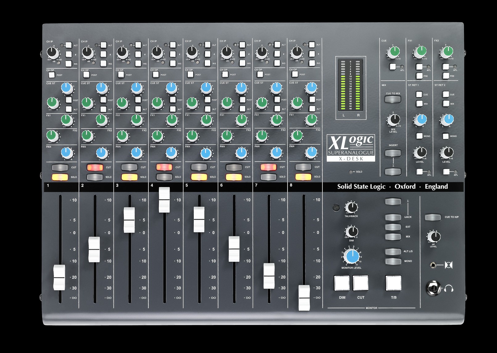 SSL X-Desk - Mixer SuperAnalogue™ 8 voies, 20 entrées