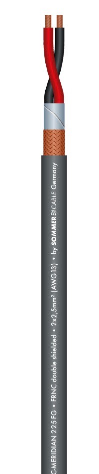 Sommer Cable SC-MERIDIAN INSTALL SP225 Câble pour Hauts-Parleurs 2 x 2,5mm² FRNC Blindé Ø 8,3mm