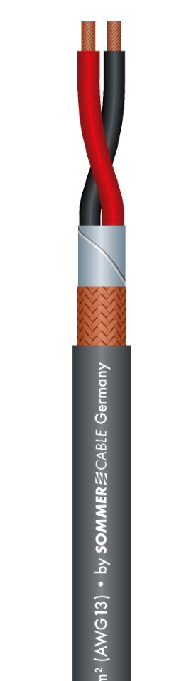 SOMMERCABLE Sc-Meridian FG Install SP225 Câble Haut-Parleur 2 x 2,5mm² FRNC Blindé Ø 8,3mm — Sommer Cable GmbH