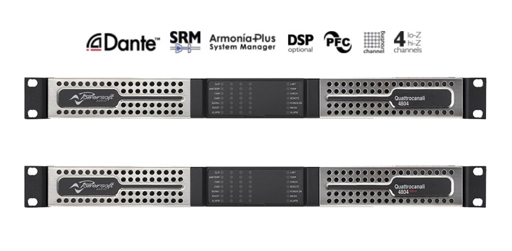 POWERSOFT QUATTROCANALI 4804 Amplificateur de Puissance 4 x 1200 watts avec DSP — Powersoft