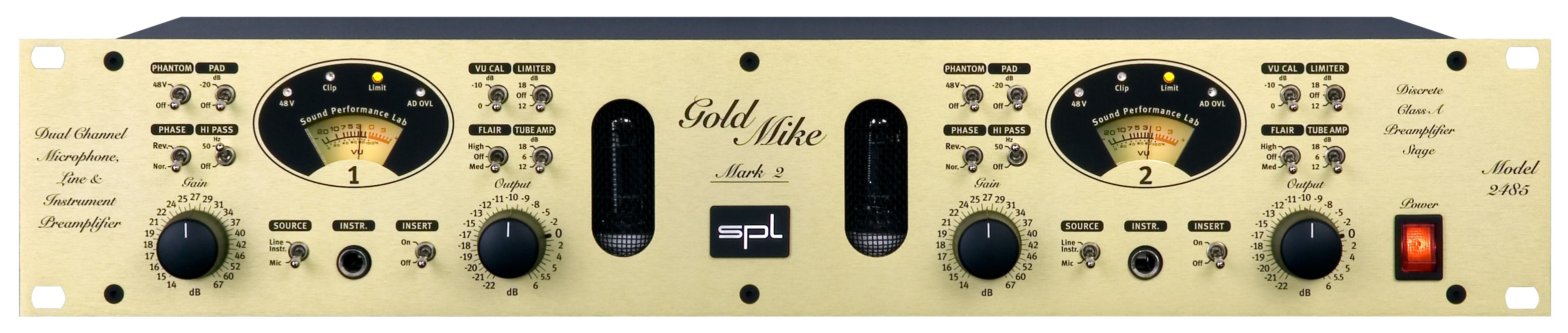 SPL GOLDMIKE MK2 Préampli Micro à Tubes — SPL (Sound Performance Lab)