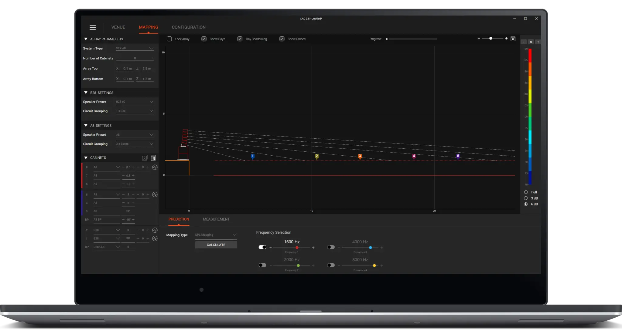 Line Array Calculator III — vue 4